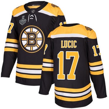 NHL Bruins #17 Milan Lucic Schwarz Heim 2019 Stanley Cup Final